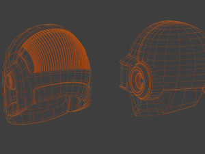 Daft Punk Helmets 3D Model