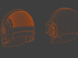 Cascos Daft Punk Modelo 3D
