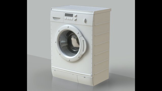 Washing machine 3D Model .c4d .max .obj .3ds .fbx .stl .blend 