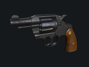 Colt Official Police 2 Low-poly PBR Low-poly 3D Model