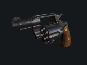 Colt Official Police 2 Low-poly PBR Low-poly Modelo 3D
