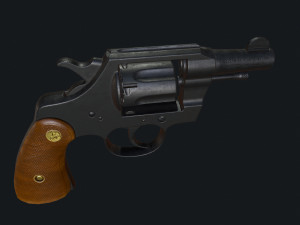 Colt Official Police 2 Low-poly PBR Low-poly Modelo 3D