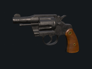 Colt Official Police 2 Low-poly PBR Low-poly Modelo 3D