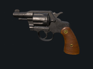 Colt Official Police 2 Low-poly PBR Low-poly Modelo 3D