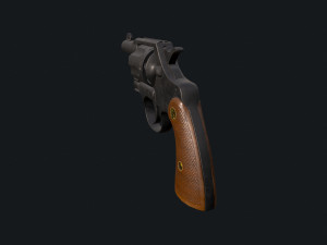 Colt Official Police 2 Low-poly PBR Low-poly Modelo 3D