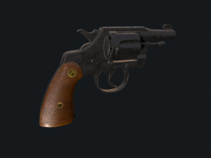 Colt Official Police 2 Low-poly PBR Low-poly Modelo 3D