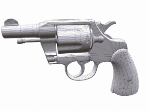 Colt Official Police 2 Low-poly PBR Low-poly Modelo 3D