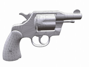 Colt Official Police 2 Low-poly PBR Low-poly Modelo 3D