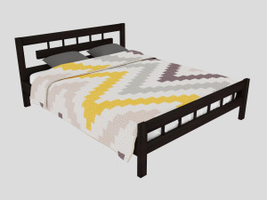 Bed Vigo made of solid wood Modelo 3D