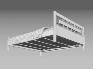 Bed Vigo made of solid wood Modelo 3D