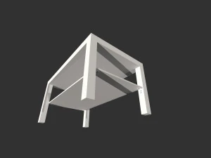 LACK LACK Mesa de centro blanca 90x55 cm IKEA Modelo 3D