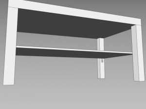 LACK LACK Coffee table white 90x55 cm IKEA Modelo 3D