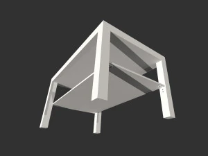 LACK LACK Mesa de centro blanca 90x55 cm IKEA Modelo 3D