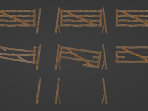 Stone fence Modular Modelo 3D