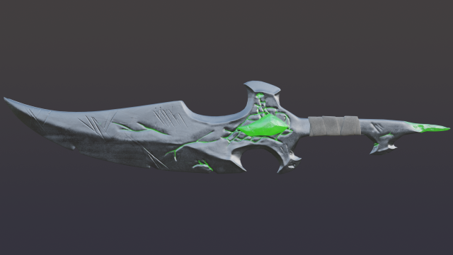 Fantasy Sword Modelo 3D .c4d .max .obj .3ds .fbx .stl .blend 