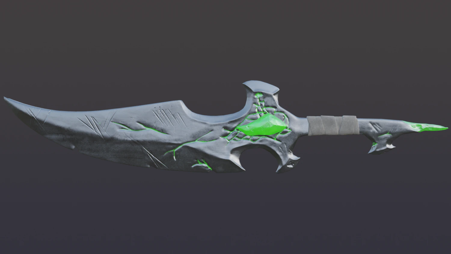 Fantasy Sword 3D Model .c4d .max .obj .3ds .fbx .stl .blend 