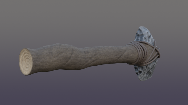 Stone axe Modelo 3D .c4d .max .obj .3ds .fbx .stl .blend 