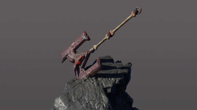 Doom Axe Modelo 3D .c4d .max .obj .3ds .fbx .stl .blend 