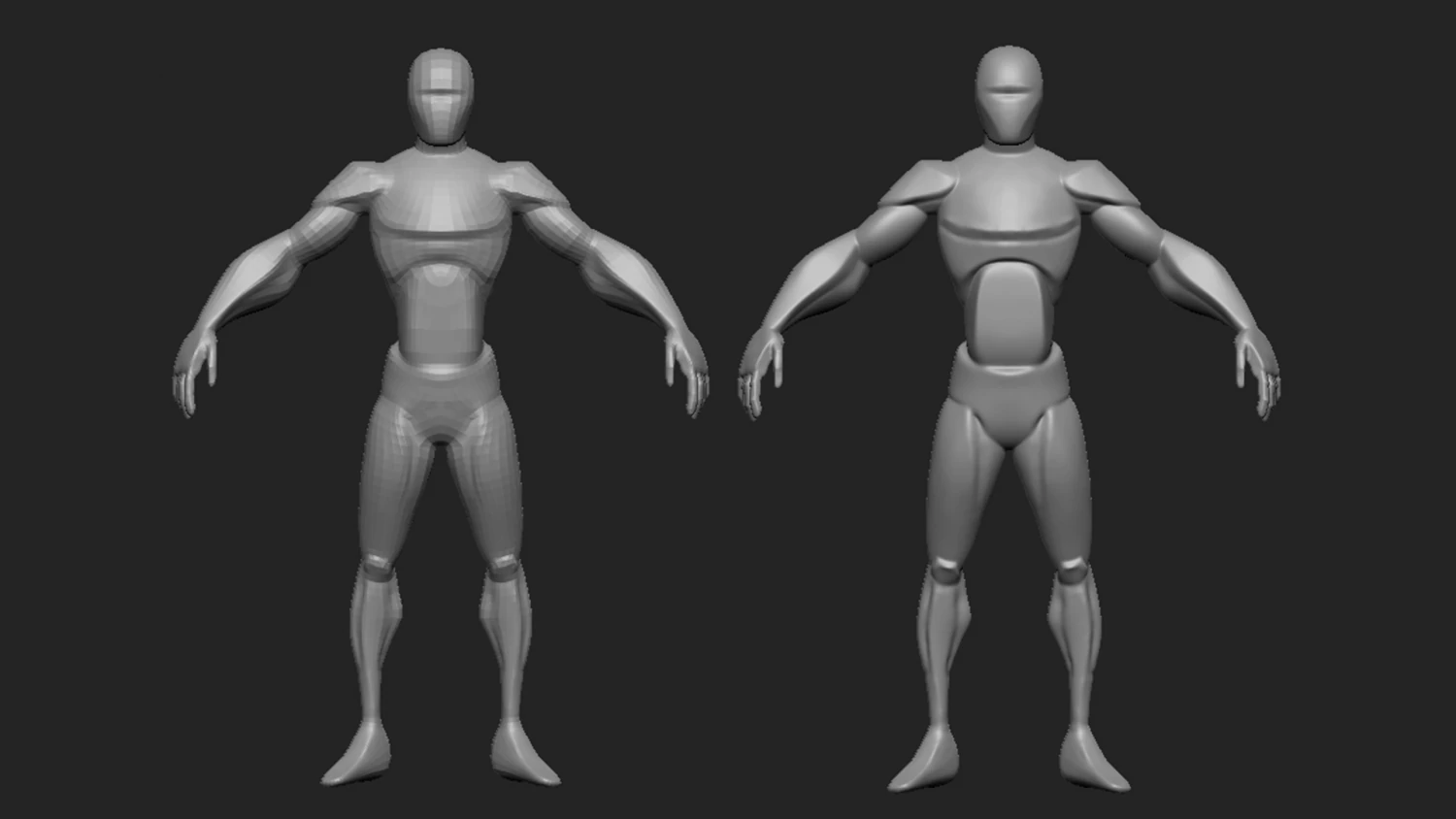 Stylized male base mesh 3D Model .c4d .max .obj .3ds .fbx .stl .blend 