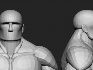 Muscular character base mesh 3D Model