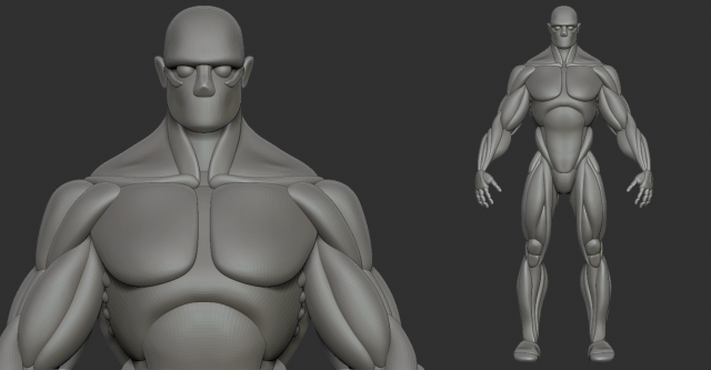 Strong character base mesh 3D Model .c4d .max .obj .3ds .fbx .stl .blend 