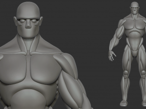 Strong character base mesh Modelo 3D