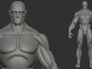 強力なキャラクターベースメッシュ 3Dモデル