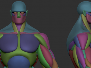 Strong character base mesh 3D Model