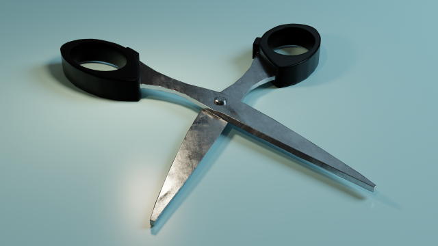 Scissors Low-poly 3D PBR Game Ready model 3D 模型 .c4d .max .obj .3ds .fbx .stl .blend 