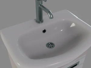 Wash basin Low-poly 3D PBR Game Ready model 3D Model