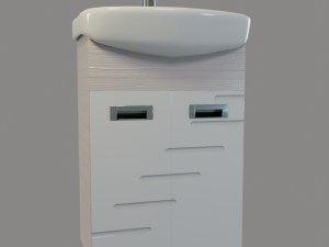 Wash basin Low-poly 3D PBR Game Ready model Modelo 3D