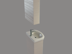 Wash basin Low-poly 3D PBR Game Ready model Modelo 3D