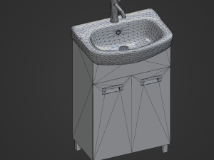 Wash basin Low-poly 3D PBR Game Ready model Modelo 3D