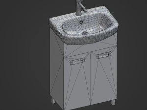 Wash basin Low-poly 3D PBR Game Ready model 3D Model