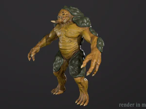 Turtle monster - Game Ready Low-poly 3D Model