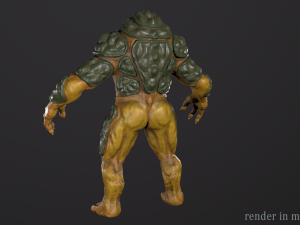 Turtle monster - Game Ready Low-poly 3D Model