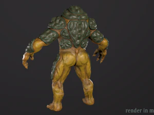 Turtle monster - Game Ready Low-poly 3D Model