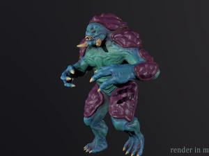 Turtle monster - Game Ready Low-poly 3D Model