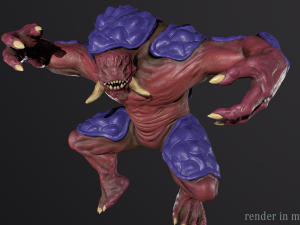 Turtle monster - Game Ready Low-poly 3D Model