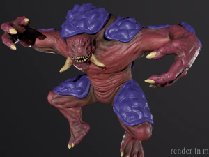 Turtle monster - Game Ready Low-poly 3D Model