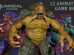 Turtle monster - Game Ready Low-poly Modelo 3D