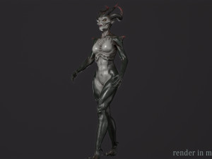 Demoness Mage 3D Model