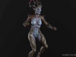 Demoness Mage 3D Model