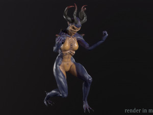 Demoness Mage 3D Model