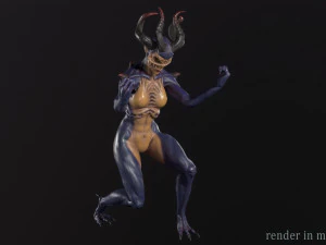Demoness Mage 3D Model