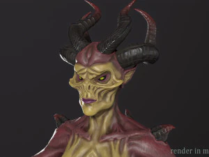 Demoness Mage 3D Model