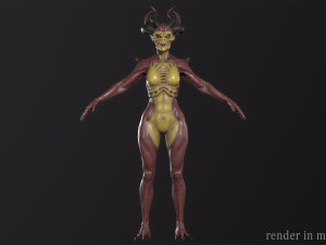 Demoness Mage 3D Model