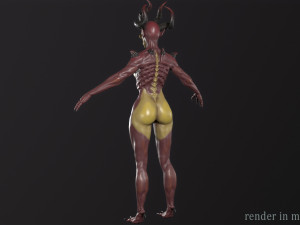 Demoness Mage 3D Model