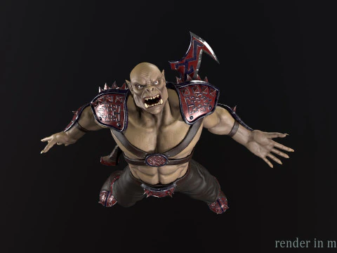 オークの戦士 3Dモデル