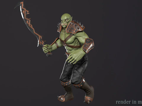 オークの戦士 3Dモデル